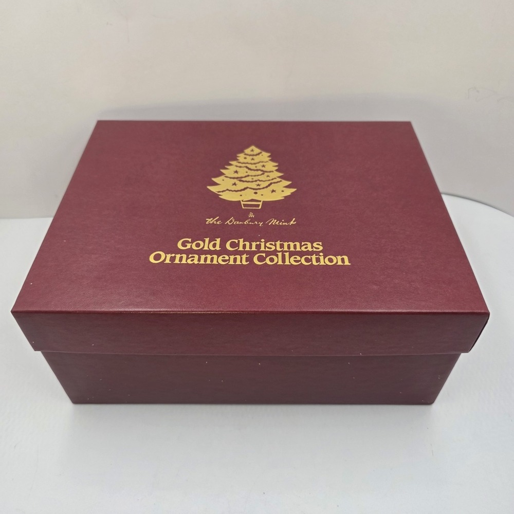 1997 Danbury Mint 23KT Gold Plated Christmas Ornament Collection Set 11 Box 3D - Picture 15 of 15